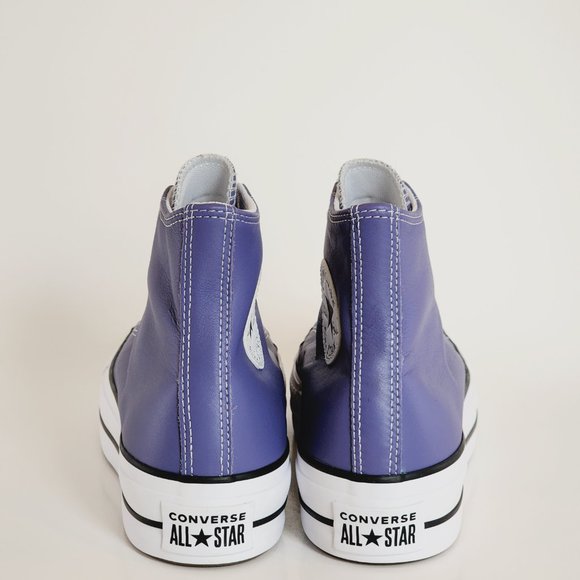 Converse CTAS Lift Hi Slate Lilac Leather Women's Platform Sneakers A09954C NWT - Picture 5 of 6
